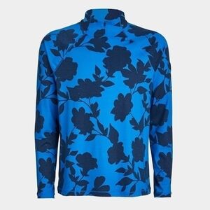 G/FORE Tonal Floral‎ Luxe Quarter Zip Mid Layer Pullover Sweatshirt Smal NWT